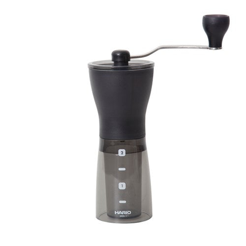 Hario Ceramic Coffee Mill Mini-Slim + Grinder