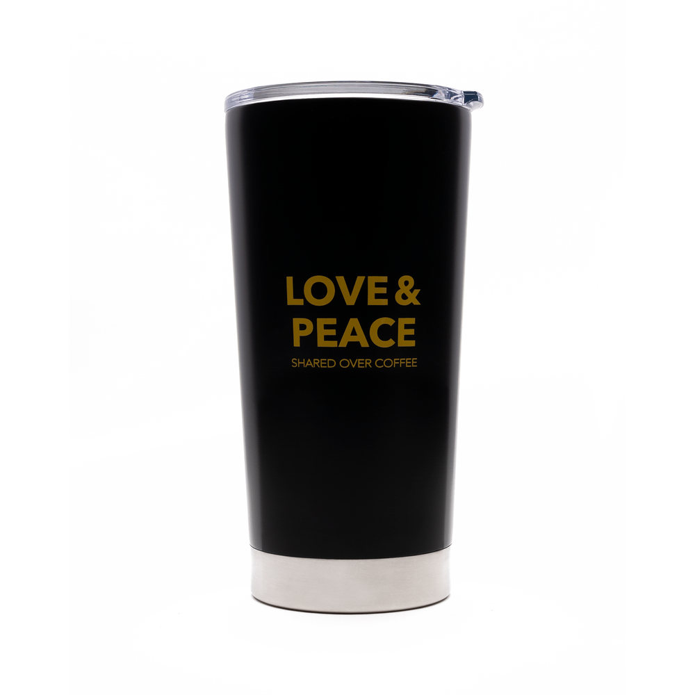 Drinking coffee with Avatar Coffee Roasters 20 Ounce Tumbler